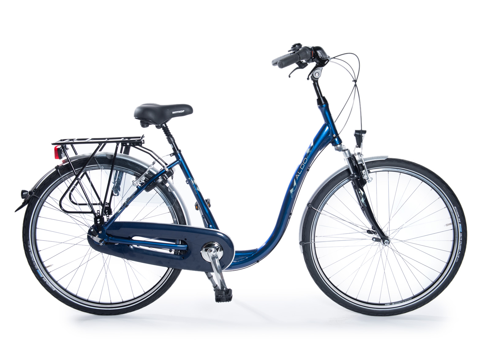 Succesvol Messing Komkommer Aldo Comfort Ultra Lage instap fiets 28 inch 46cm blauw