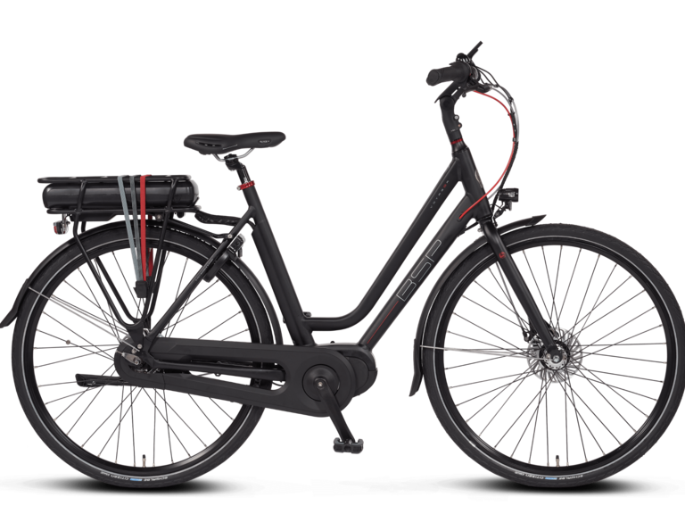 BSP Voyager Ebike elektrische damesfiets mat zwart Nieuwe fiets kopen H H Dutch Bikes