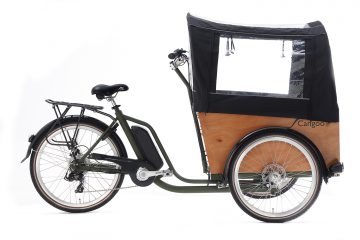 Elektrische Bakfiets Cangoo Easy 26 inch Army-naturel Met Huif
