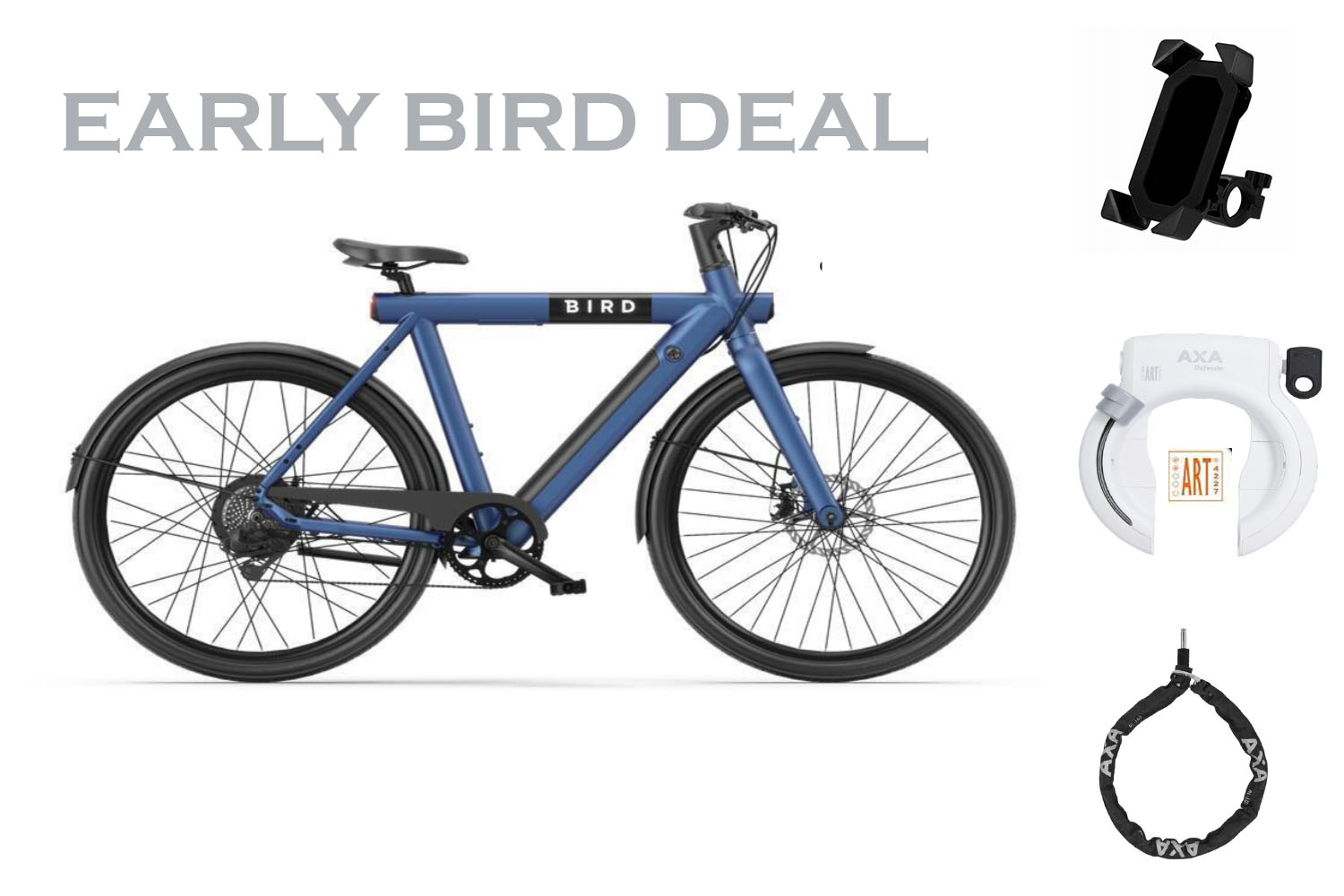 Bird Elektrisch fiets heren Starling Blue - Nieuwe fiets kopen? H&H Dutch Bikes!