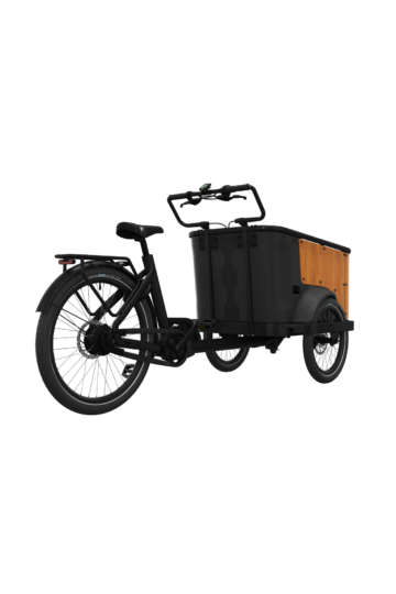 Cangoo BUCKLE UP Elektrische bakfiets met ondersteuning cargo bakfiets een sterke motor Lower back view