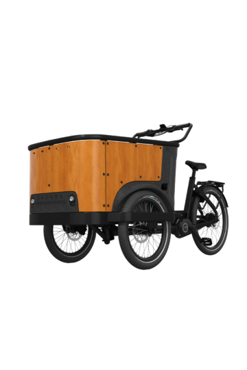 Cangoo BUCKLE UP Elektrische bakfiets met ondersteuning cargo bakfiets een sterke motor front view