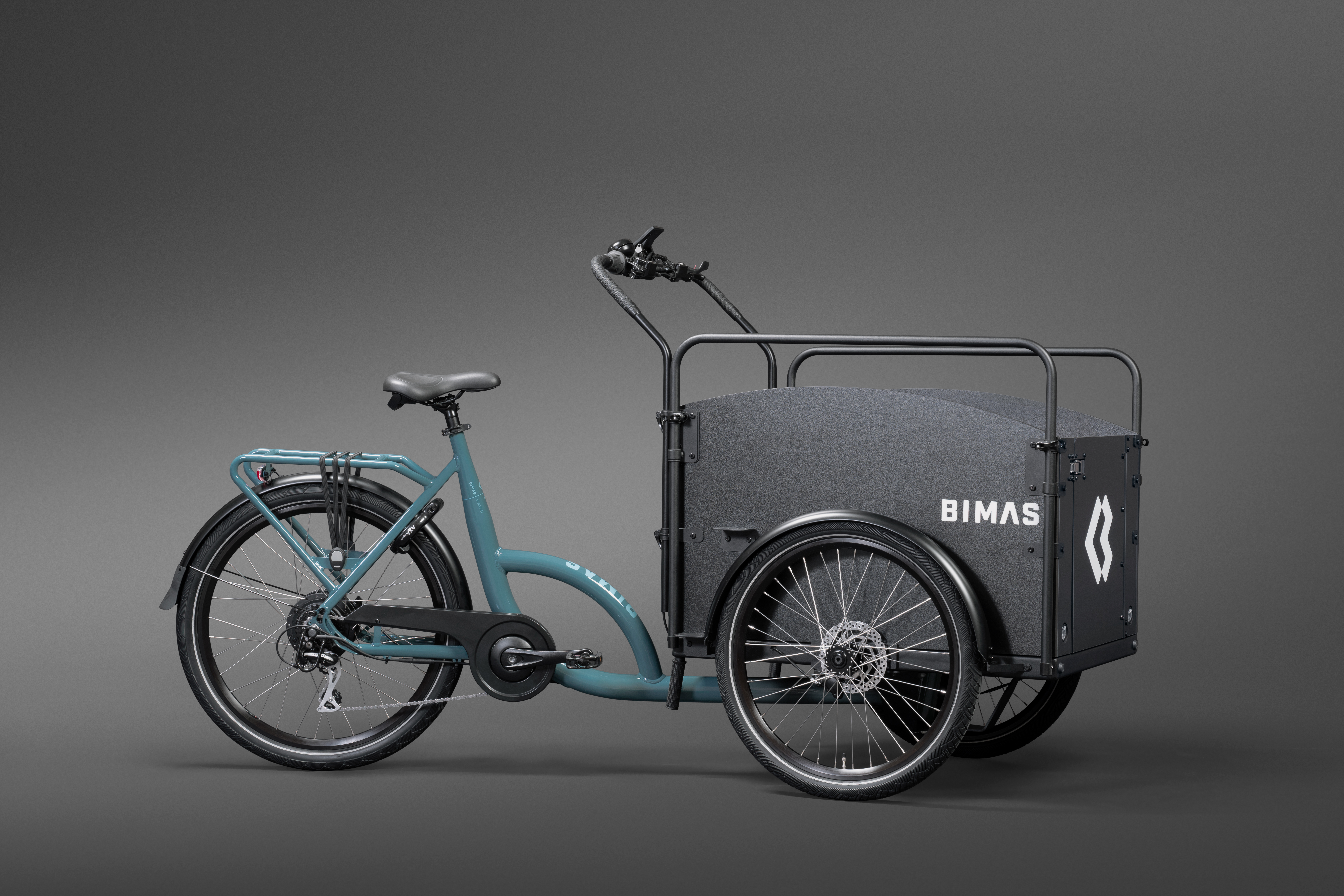 04_Bimas6707_dark Bimas ECargo Economy 3.3 Bakfiets Bafang Blur Grey Gloss - Afbeelding 1